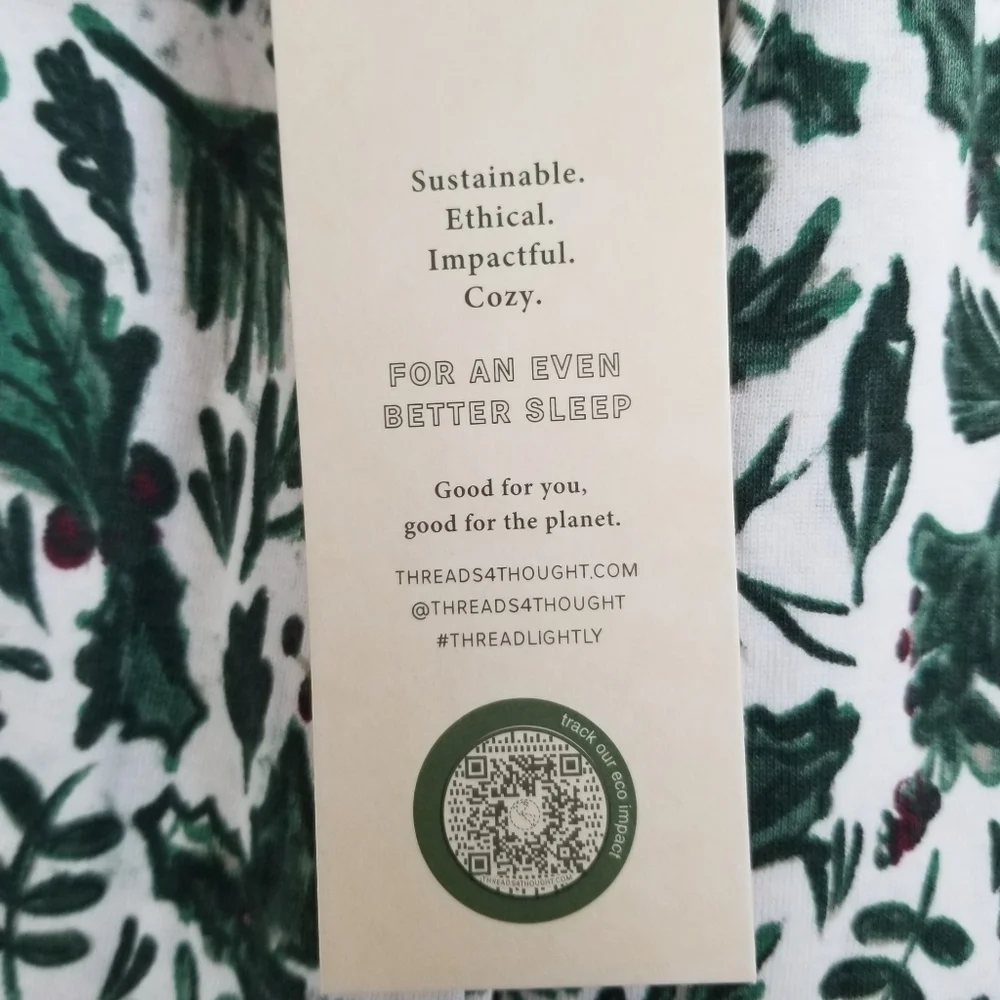 Stitch Fix Threads 4 Thought Sleep Holly Print Top Organic Cotton Small NWT